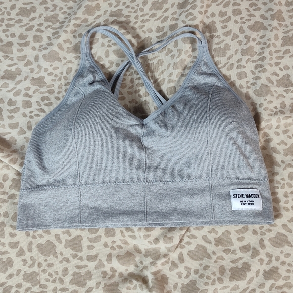 Steve Madden Other - Steve Madden Gray Sports Bra Large